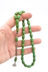 Gümüş Kaplama Kamçılı Kapsül Kesim Mavi Katalin Tesbih