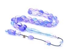 Hakiki Usta İşi Sistemli Arpa Kesim Kokulu Şeffaf Mor Toz Pres Kehribar Tesbih