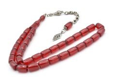 ARNAVUT KAMÇILI KESME MODEL KIRMIZI SIKMA KEHRİBAR TESBİH 021