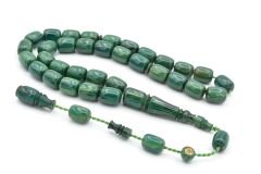 Ebu Sırr İmzalı Kapsül Kesim Hareli Mavi Katalin Tesbih