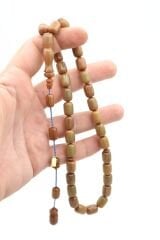 Hakkı Usta İmzalı Kapsül Kesim Gri Mavi Çekoslavak Katalin Tesbih