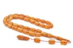 USTA İŞİ SİSTEMLİ KAPSÜL KESİM HARELİ BEJ SIKMA KEHRİBAR TESBİH 127