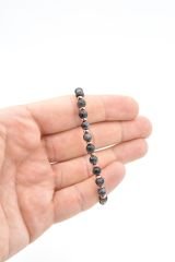 Makrome Model Hakiki Kartal Gözü Taşı Bileklik 5.5 Mm
