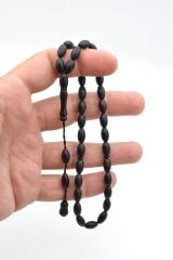 Sistemli Arpa Kesim Günlük Boy Siyah Fiber Tesbih