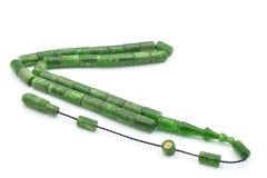 Erkan Çubukcu İmzalı Kesme Model Yeşil Sıkma Kehribar Tesbih 006