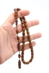 Hakkı Usta İmzalı Kapsül Kesim Hareli Yeşil Katalin Tesbih