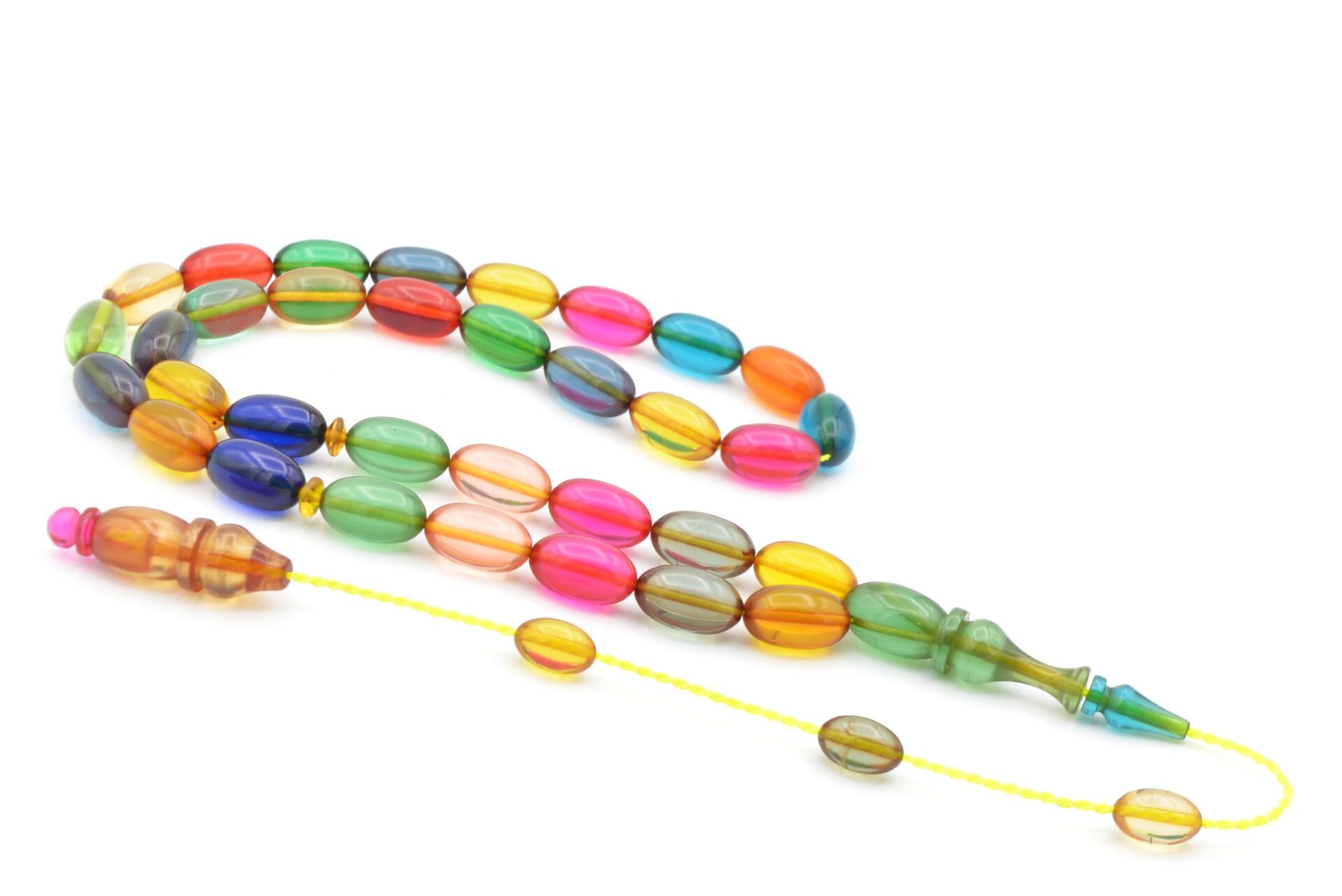 Mehmet Emin Ceylan Yapımı Rengarenk Çubuk Katalin Tesbih