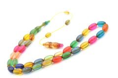 Mehmet Emin Ceylan Yapımı Rengarenk Çubuk Katalin Tesbih