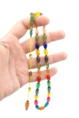 Mehmet Emin Ceylan Yapımı Rengarenk Çubuk Katalin Tesbih