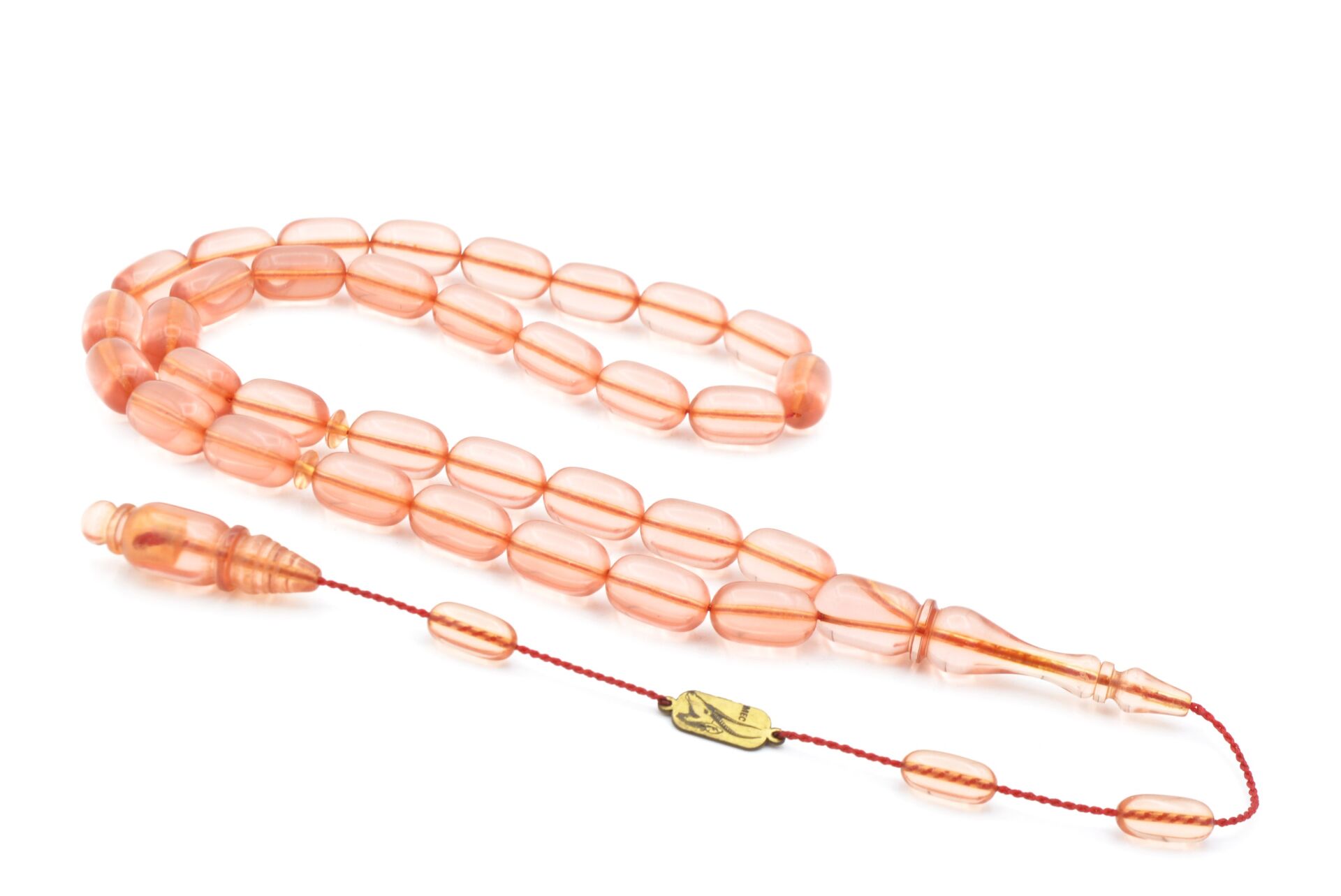 Mehmet Emin Ceylan İmzalı Pembe Çubuk Katalin Tesbih