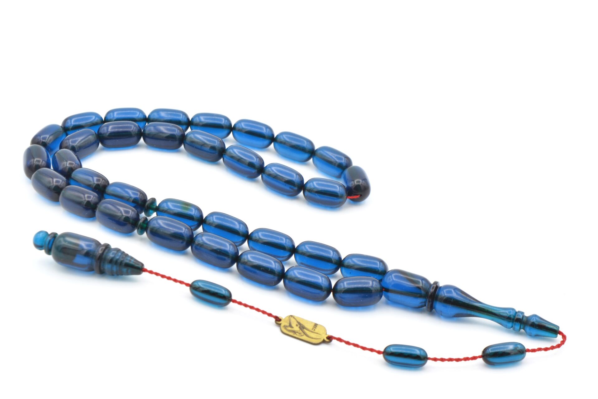 Mehmet Emin Ceylan İmzalı Lacivert Çubuk Katalin Tesbih