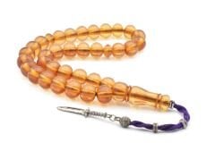 Usta İşi Basık Model Bej İran Necef Bağa Tesbih İri Boy