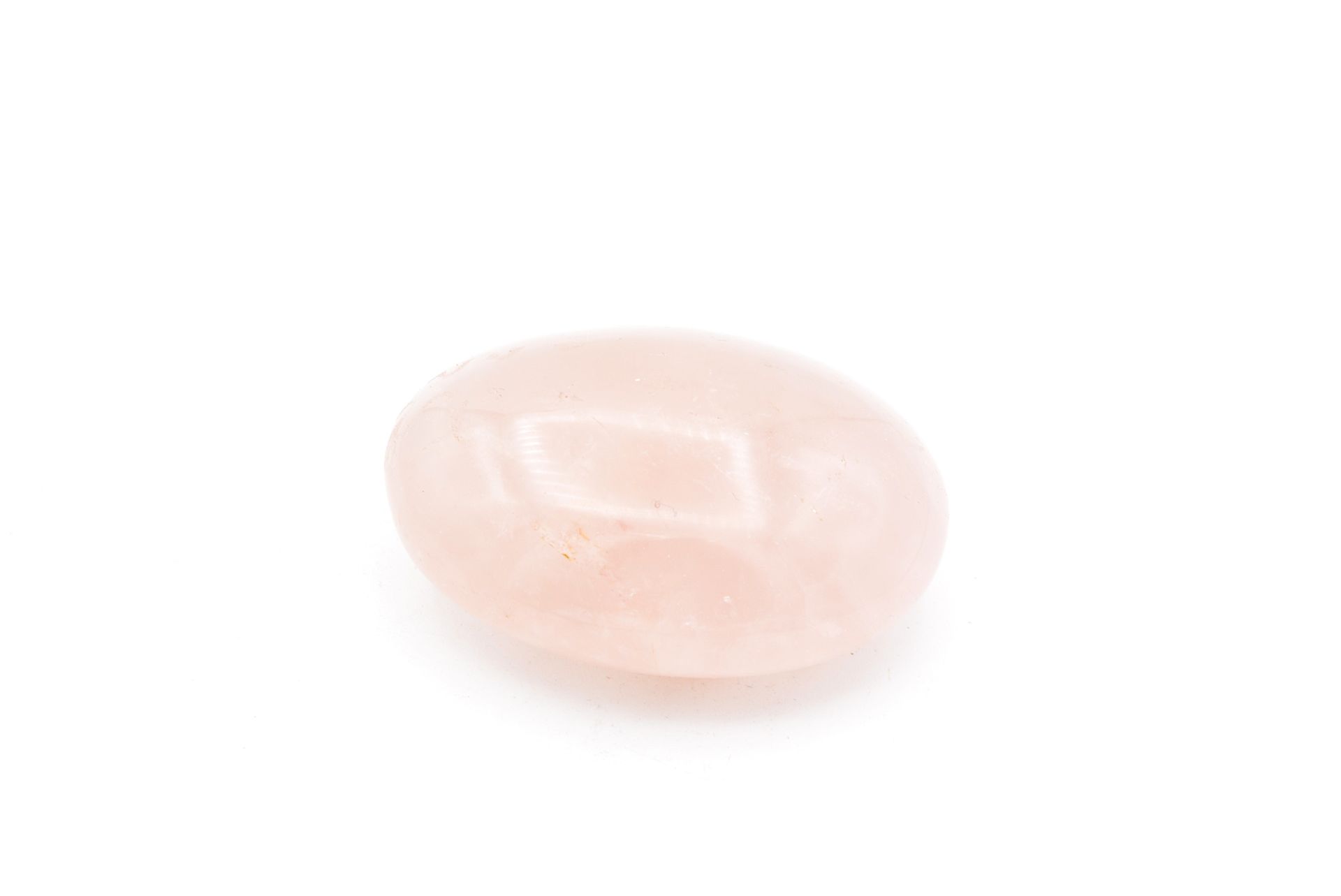 Hakiki Doğal Sabun Şeklinde Pembe Kuvars Masaj Taşı 82 Gram