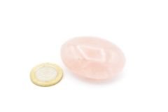 Hakiki Doğal Sabun Şeklinde Pembe Kuvars Masaj Taşı 82 Gram