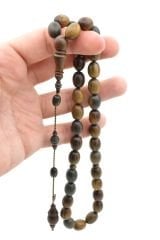 Usta İmzalı Tombul Beyzi Kesim İri Boy Pelesenk Ağacı Tesbih