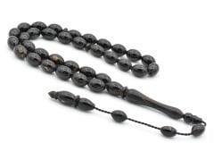 Sistemli Beyzi Kesim Siyah Mercan Yusuri Tesbih