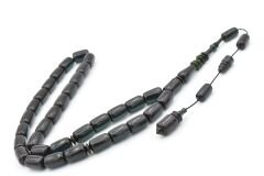 Mehmet Hızarcı Usta İşçilikli Lacivert Sıkma Kehribar Tesbih