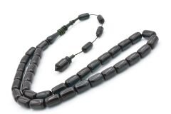 Mehmet Hızarcı Usta İşçilikli Lacivert Sıkma Kehribar Tesbih