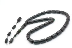 Mehmet Hızarcı Usta İşçilikli Lacivert Sıkma Kehribar Tesbih