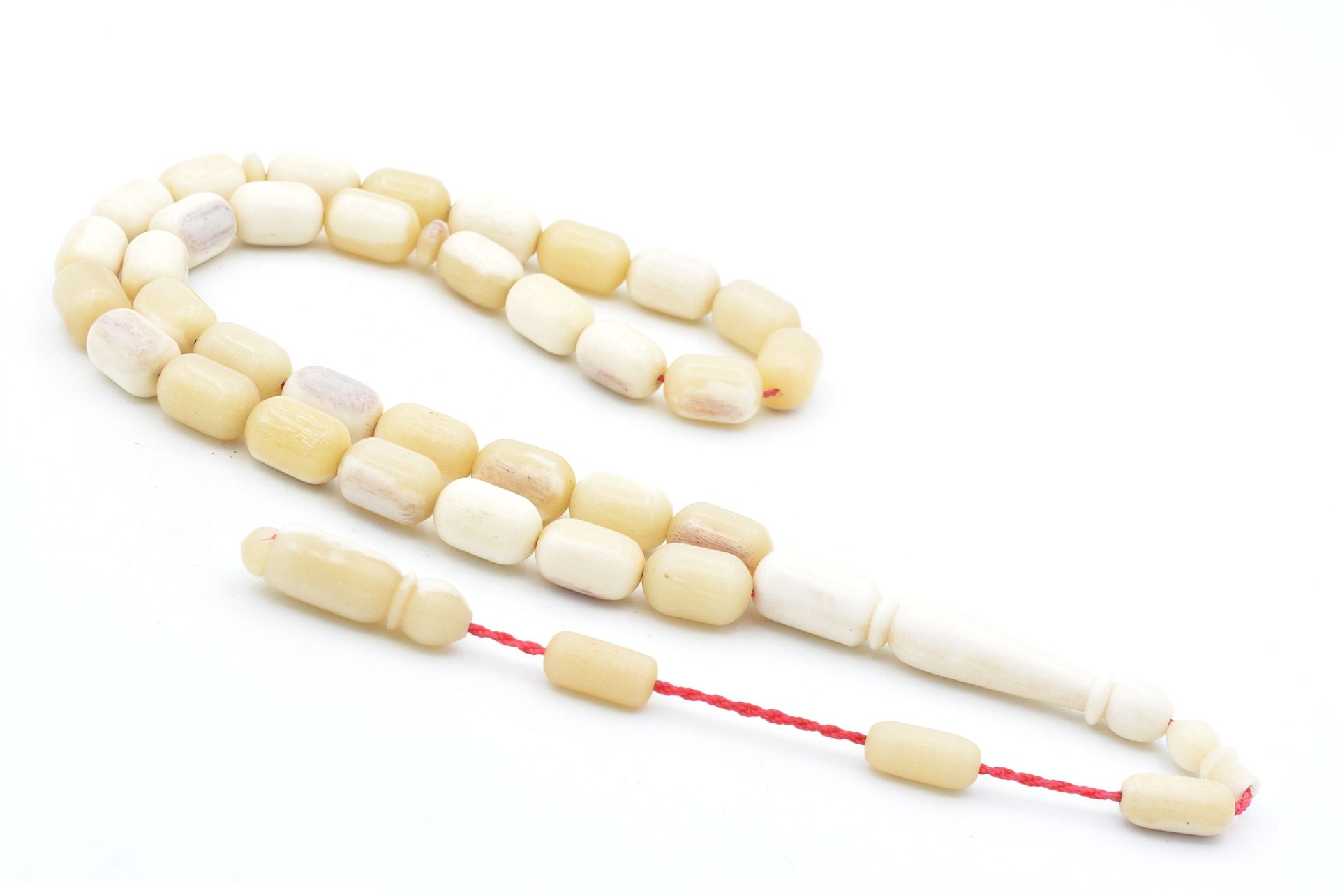 Sistemli Fıçı Kesim İri Boy Balina Kemiği Tesbih