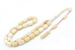 Sistemli Fıçı Kesim İri Boy Balina Kemiği Tesbih