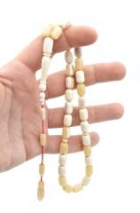 Sistemli Fıçı Kesim İri Boy Balina Kemiği Tesbih