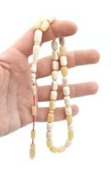 Sistemli Fıçı Kesim İri Boy Balina Kemiği Tesbih