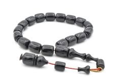 Hakkı Usta İmzalı Fıçı Kesim Siyah Sıkma Kehribar Efe Maskot Tesbih