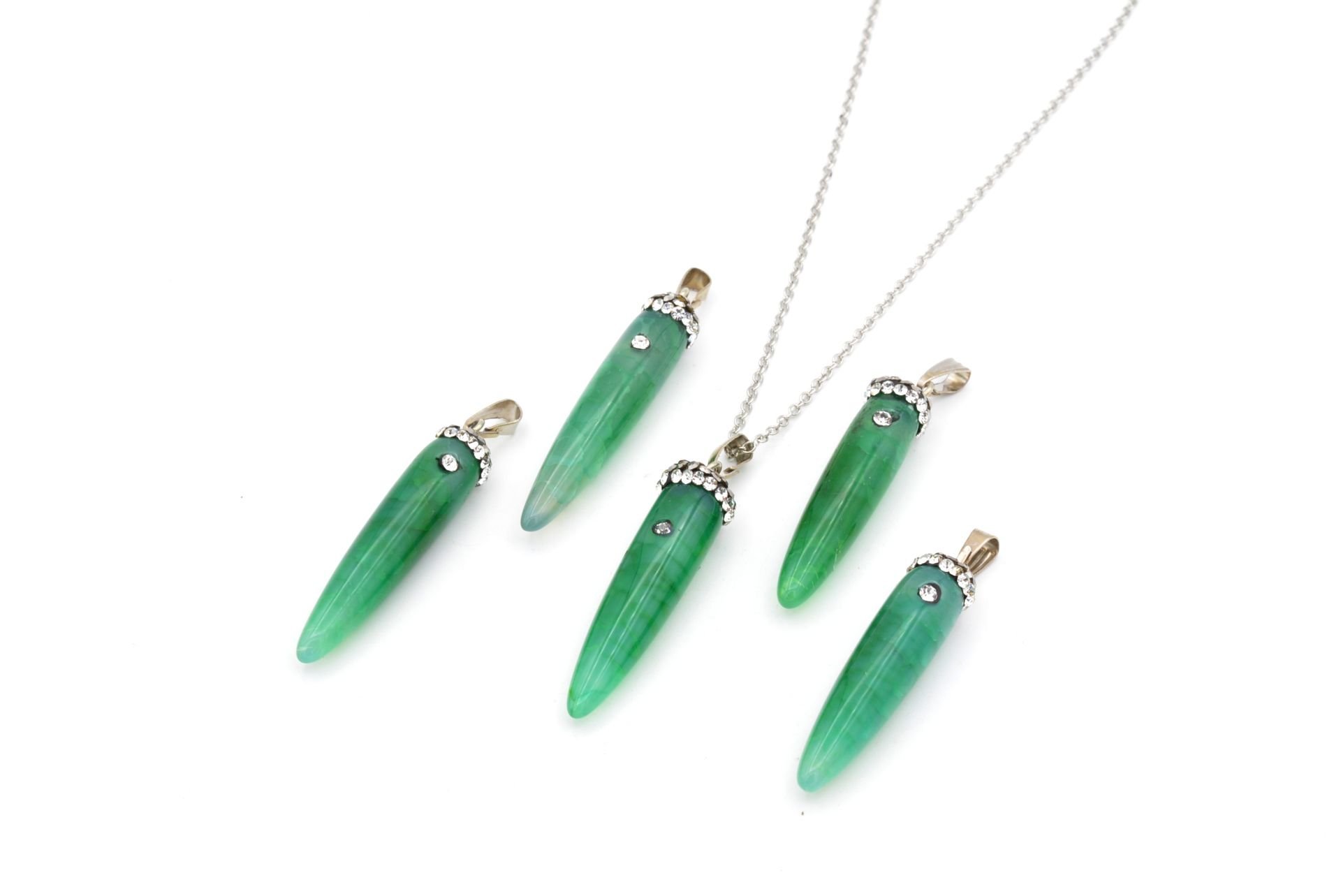 DOĞAL YEŞİL AKİK KOLYE UCU 1.KALİTE 005