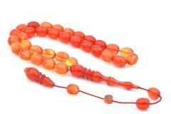 Ahmet Damar Beyzi Turuncu Renk Süzmesi Sıkma Kehribar Tesbih