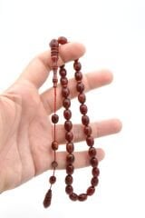 Ahmet Damar Beyzi Turuncu Colorist Sıkma Kehribar Tesbih