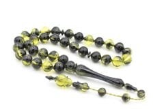 Sistemli Sığırcık Kesim Hareli Zeytin Yeşili Toz Pres Kehribar Tesbih