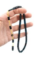 Ahmet Eryılmaz İmzalı Kesme Model Lacivert Ateş Kehribar Tesbih