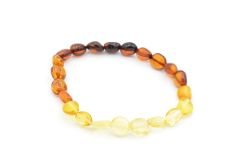 Hakiki Sertifikalı Doğal Renk Süzmesi Kehribar Bileklik