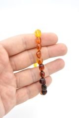 Hakiki Sertifikalı Doğal Renk Süzmesi Kehribar Bileklik