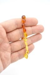 Hakiki Sertifikalı Doğal Renk Süzmesi Kehribar Bileklik