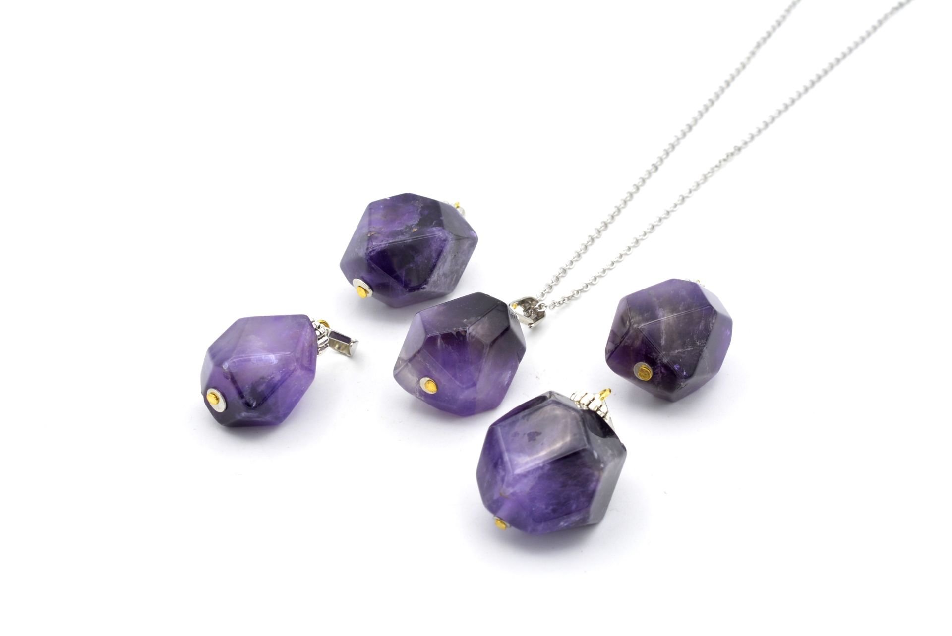 HAKİKİ DOĞAL AMETİST KOLYE UCU 1.KALİTE 008