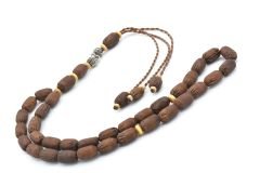 Turan Erdiren Usta İşi Koyu Zeytin Çekirdeği Tesbih