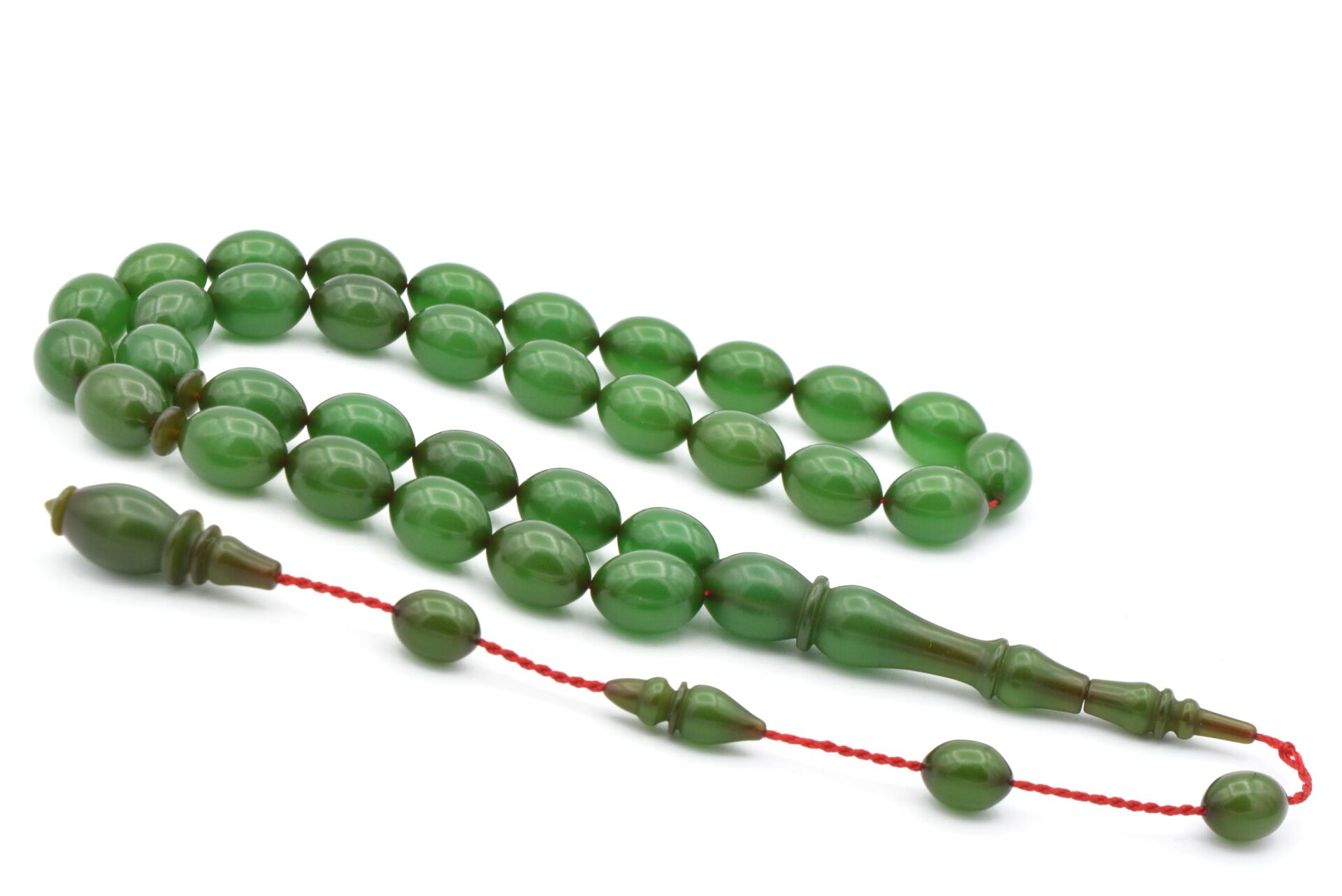 Ahmet Mstef Yapımı Beyzi Kesim Yeşil Katalin Tesbih