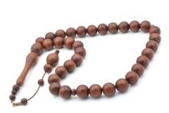 Hakkı Usta İmzalı Sistemli Küre Kesim İri Boy Gül Ağacı Tesbih 12 Mm