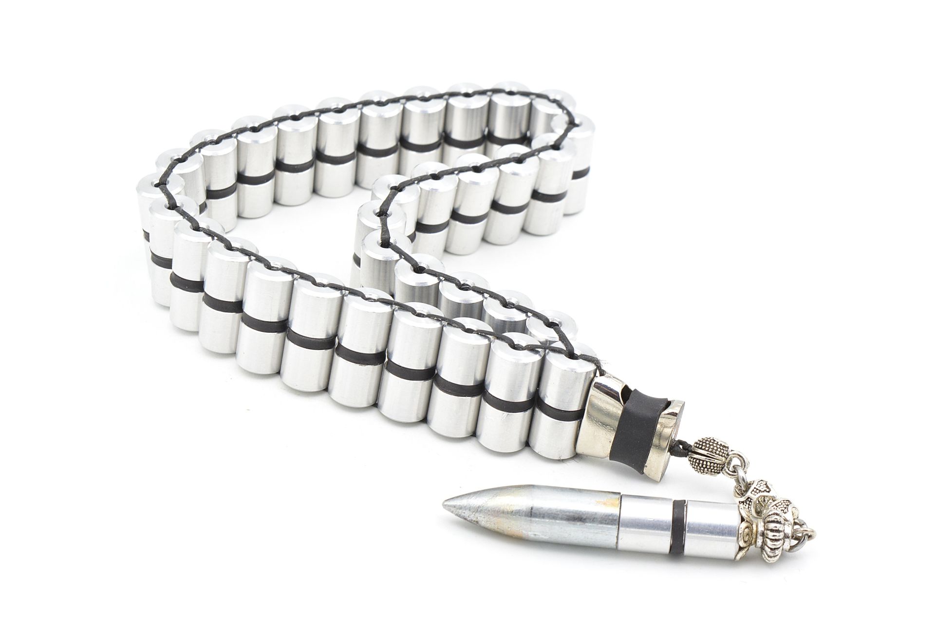 Zamak Malzemeli Usta İşi Mermi Kovanı Tesbih