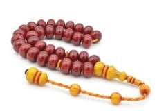 Ahmet Emin Yapımı Osmanlı Model Vişne Sıkma Kehribar Tesbih 001