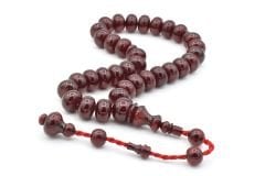 Ahmet Emin Yapımı Osmanlı Model Vişne Sıkma Kehribar Tesbih 002