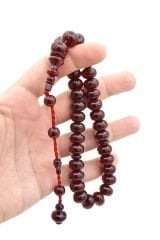 Ahmet Emin Yapımı Osmanlı Model Vişne Sıkma Kehribar Tesbih 002