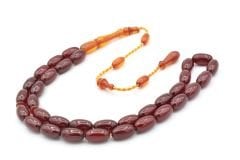 Ahmet Emin Yapımı Arpa Kesim Osmanlı Vişne Sıkma Kehribar Tesbih