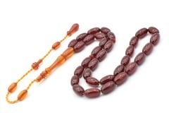 Ahmet Emin Yapımı Arpa Kesim Osmanlı Vişne Sıkma Kehribar Tesbih