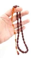 Ahmet Emin Yapımı Arpa Kesim Osmanlı Vişne Sıkma Kehribar Tesbih