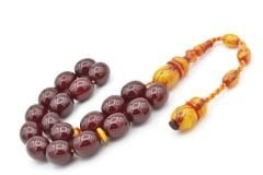 Ahmet Emin Yapımı Osmanlı Model Vişne Sıkma Kehribar Efe Maskot Tesbih