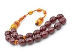 Ahmet Emin Yapımı Osmanlı Model Vişne Sıkma Kehribar Efe Maskot Tesbih