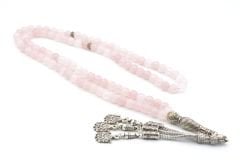 HAKİKİ DOĞAL 99 LUK PEMBE KUVARS TESBİH 1.KALİTE
